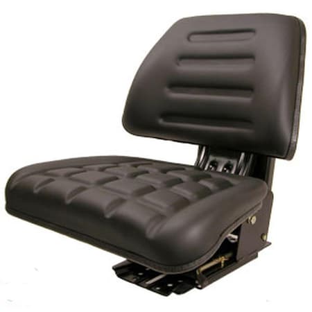 Aftermarket T116BL Black Seat W Trapezoid Backrest Fits John Deere Fits Case IH Fits New Ho T222BL